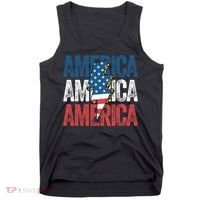 America Cheetah Leopard Lightning Bolt 4th Of July Tank Top thumb 0