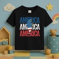 America Cheetah Leopard Lightning Bolt 4th Of July Toddler T-Shirt thumb 3
