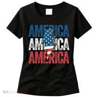 America Cheetah Leopard Lightning Bolt 4th Of July Women's T-Shirt thumb 0