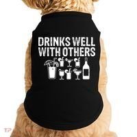 Alcohol Cocktail Lover Alcoholic Fan Funny Pun Cute Gift Doggie Tank thumb 0