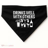 Alcohol Cocktail Lover Alcoholic Fan Funny Pun Cute Gift USA-Made Doggie Bandana thumb 0