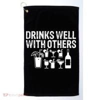 Alcohol Cocktail Lover Alcoholic Fan Funny Pun Cute Gift Golf Towel thumb 0