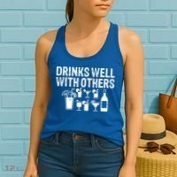 Alcohol Cocktail Lover Alcoholic Fan Funny Pun Cute Gift Women's Tank Top thumb 2