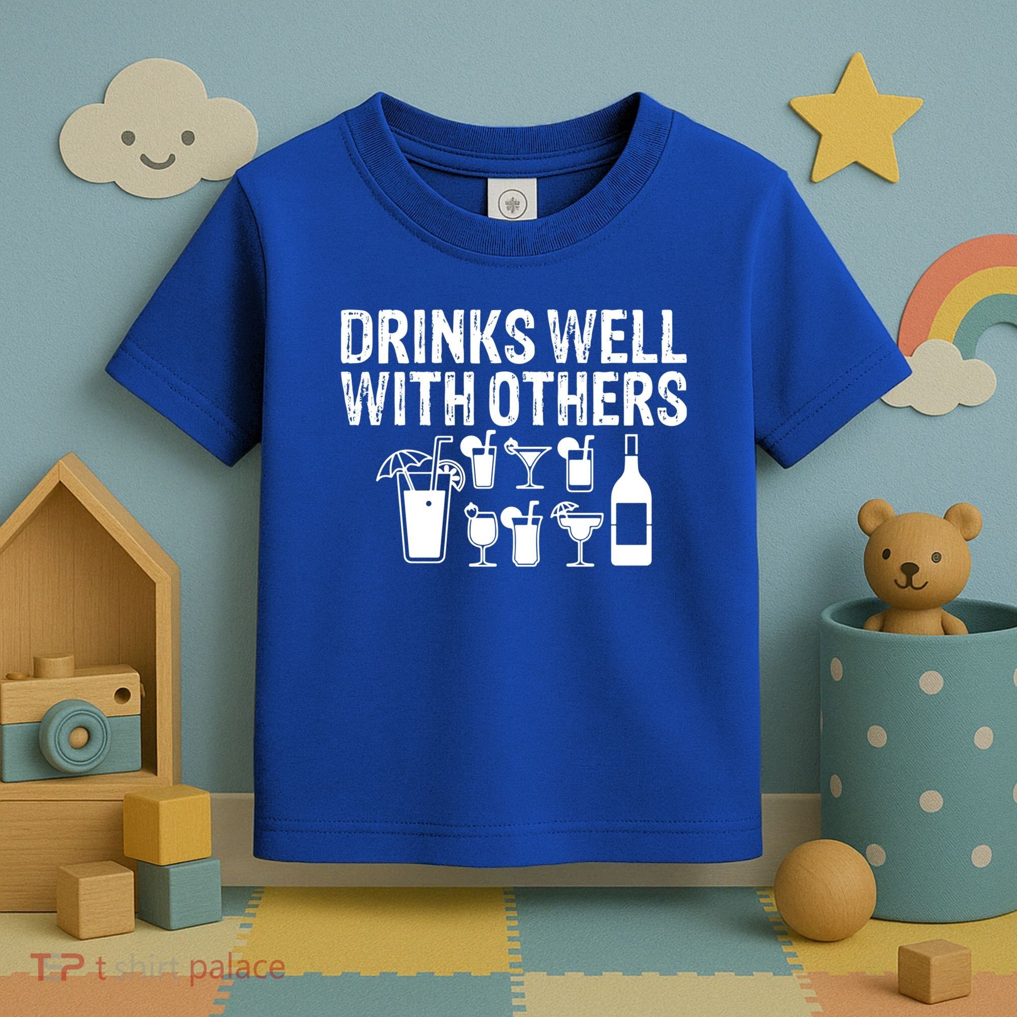 Alcohol Cocktail Lover Alcoholic Fan Funny Pun Cute Gift Toddler T-Shirt