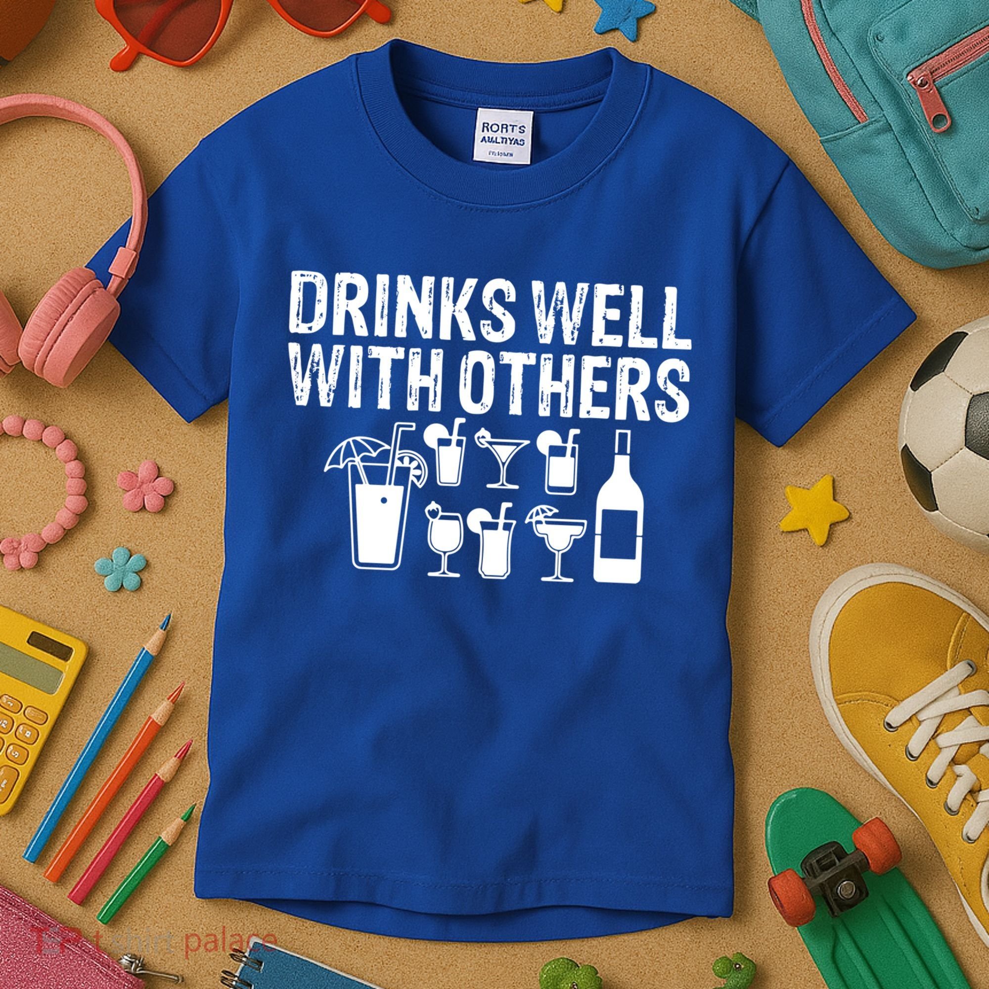 Alcohol Cocktail Lover Alcoholic Fan Funny Pun Cute Gift Kids T-Shirt