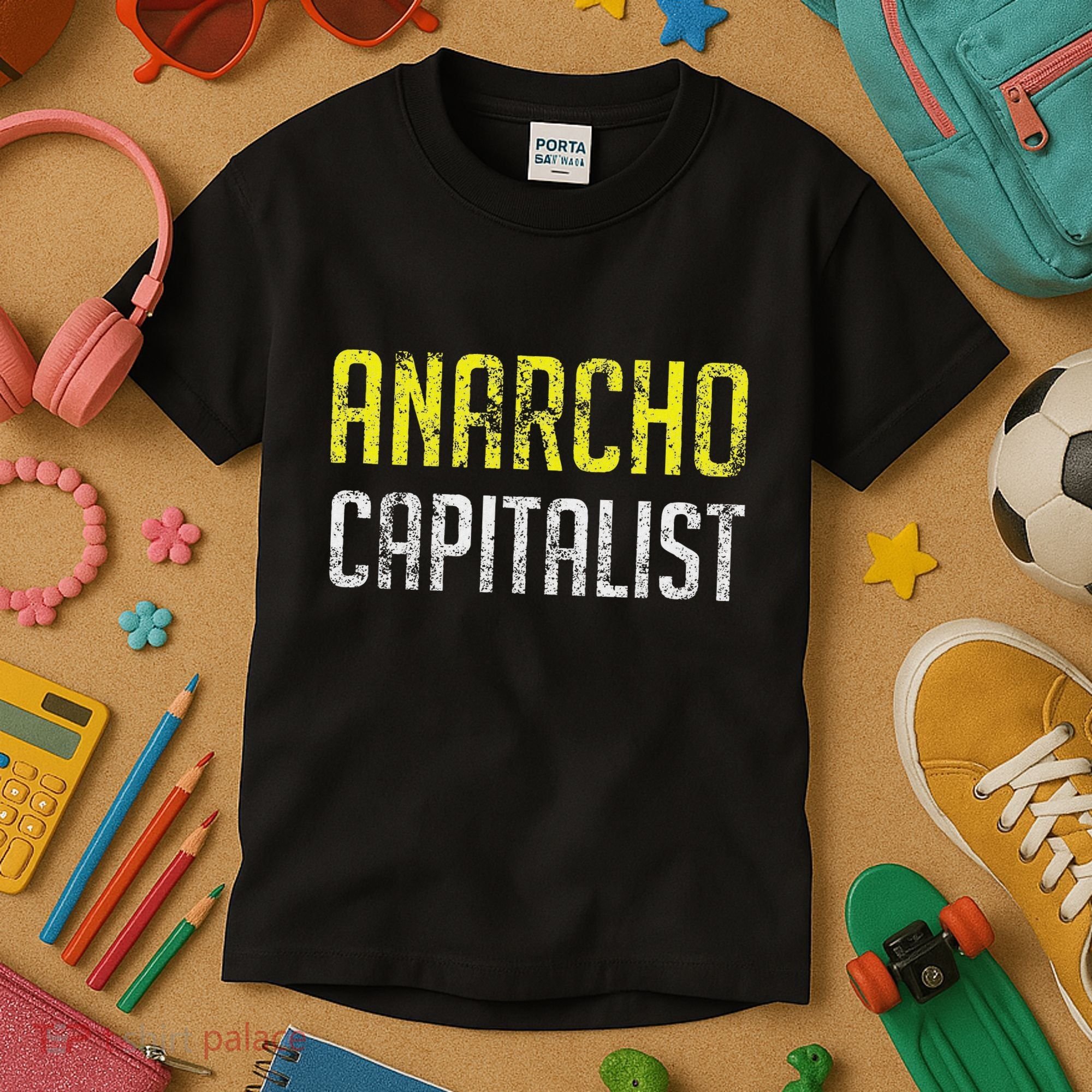 Anarcho Capitalist Libertarian Anarchist Kids T-Shirt