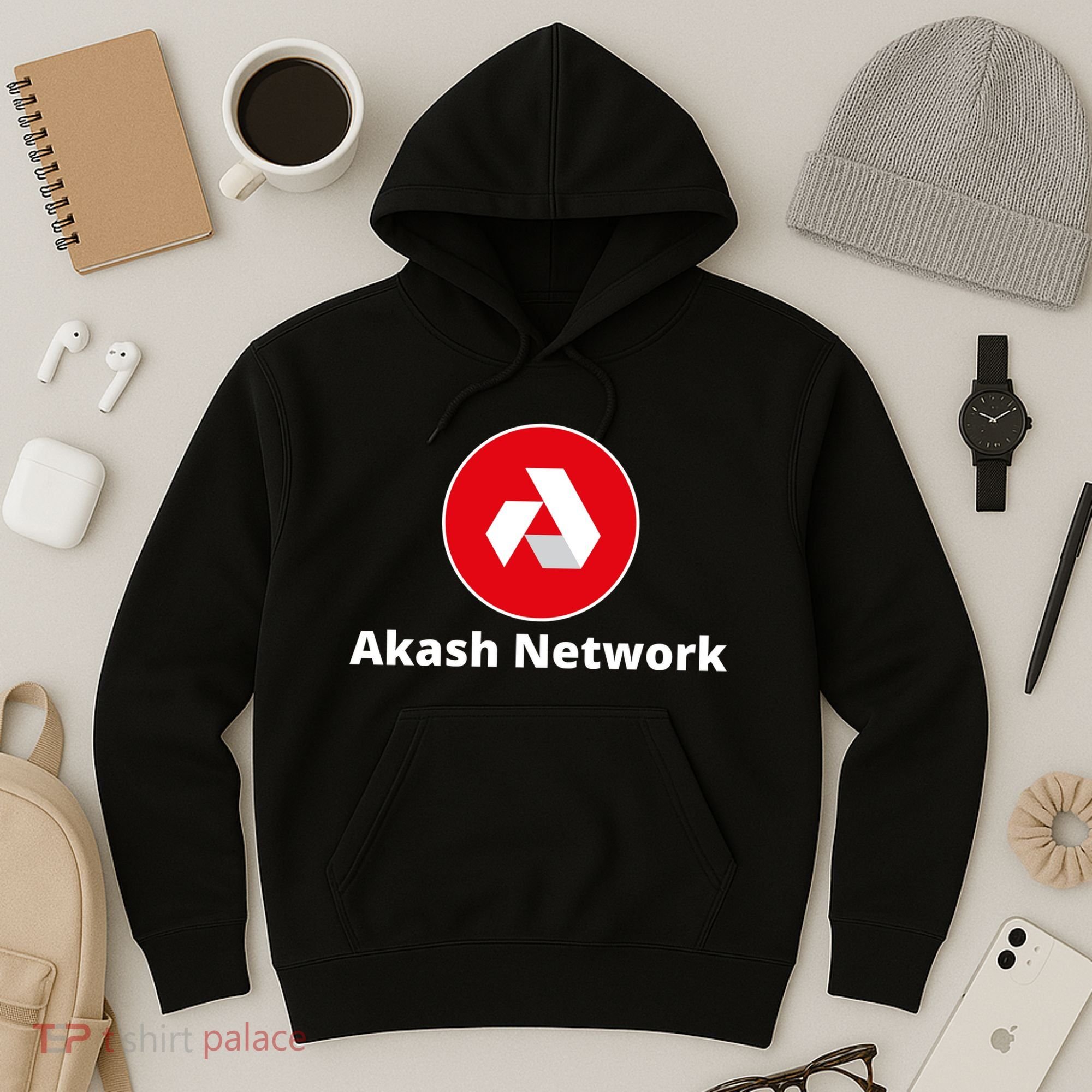 Akash Crypto Logo, Akash Network, HODL AKASH, Akash Logo Crypto Hoodie