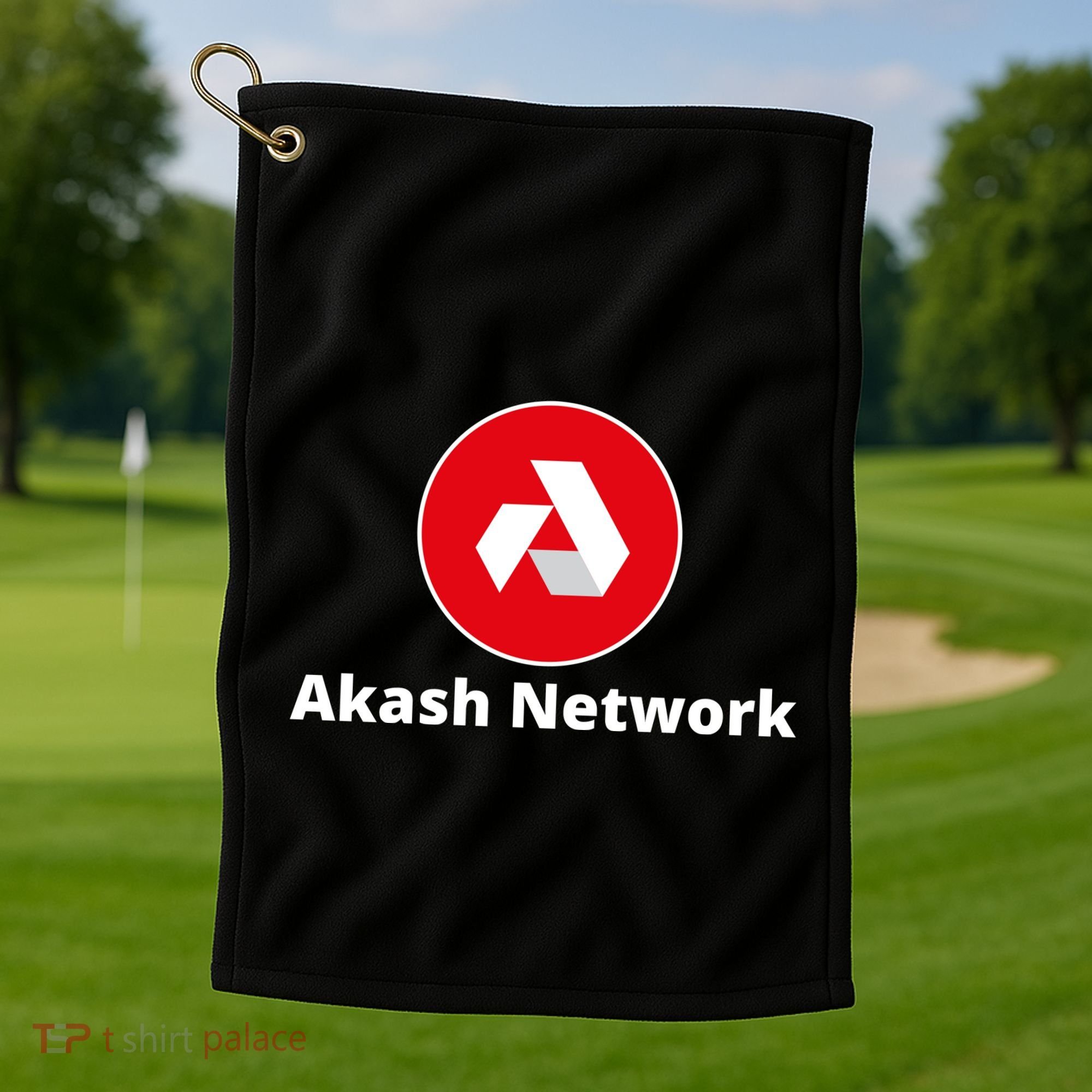 Akash Crypto Logo, Akash Network, HODL AKASH, Akash Logo Crypto Golf Towel