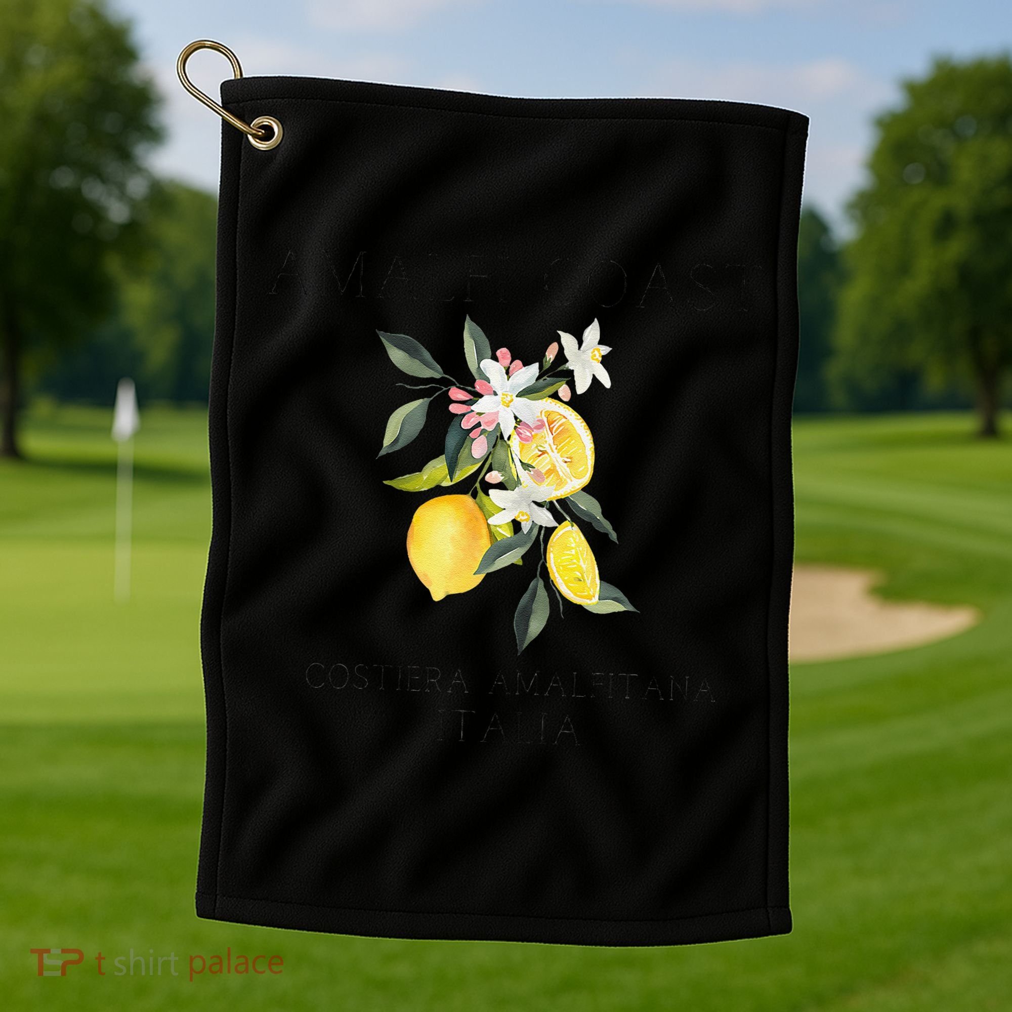 Amalfi Coast Lemons Amalfiana Italy Golf Towel