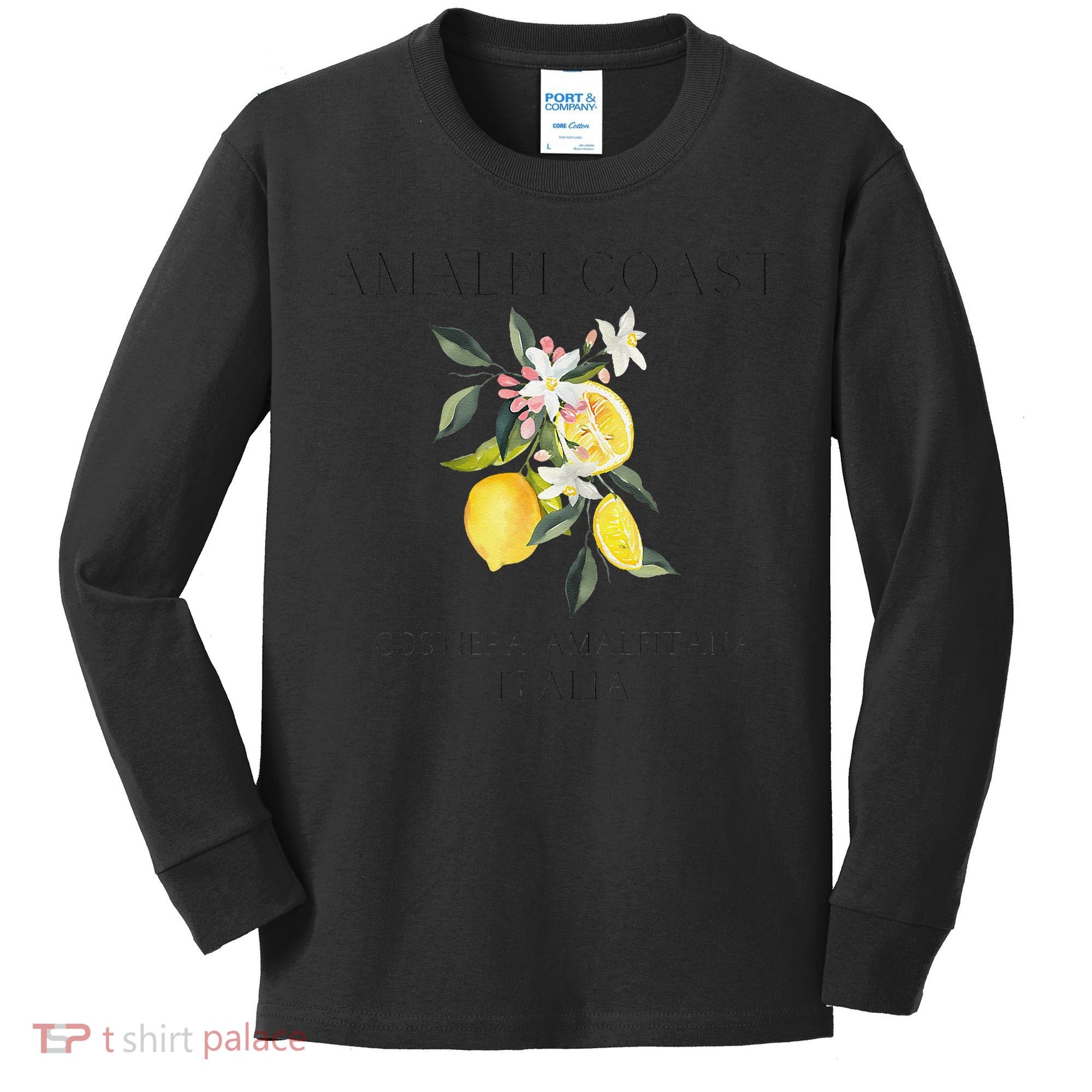 Amalfi Coast Lemons Amalfiana Italy Kids Long Sleeve Shirt