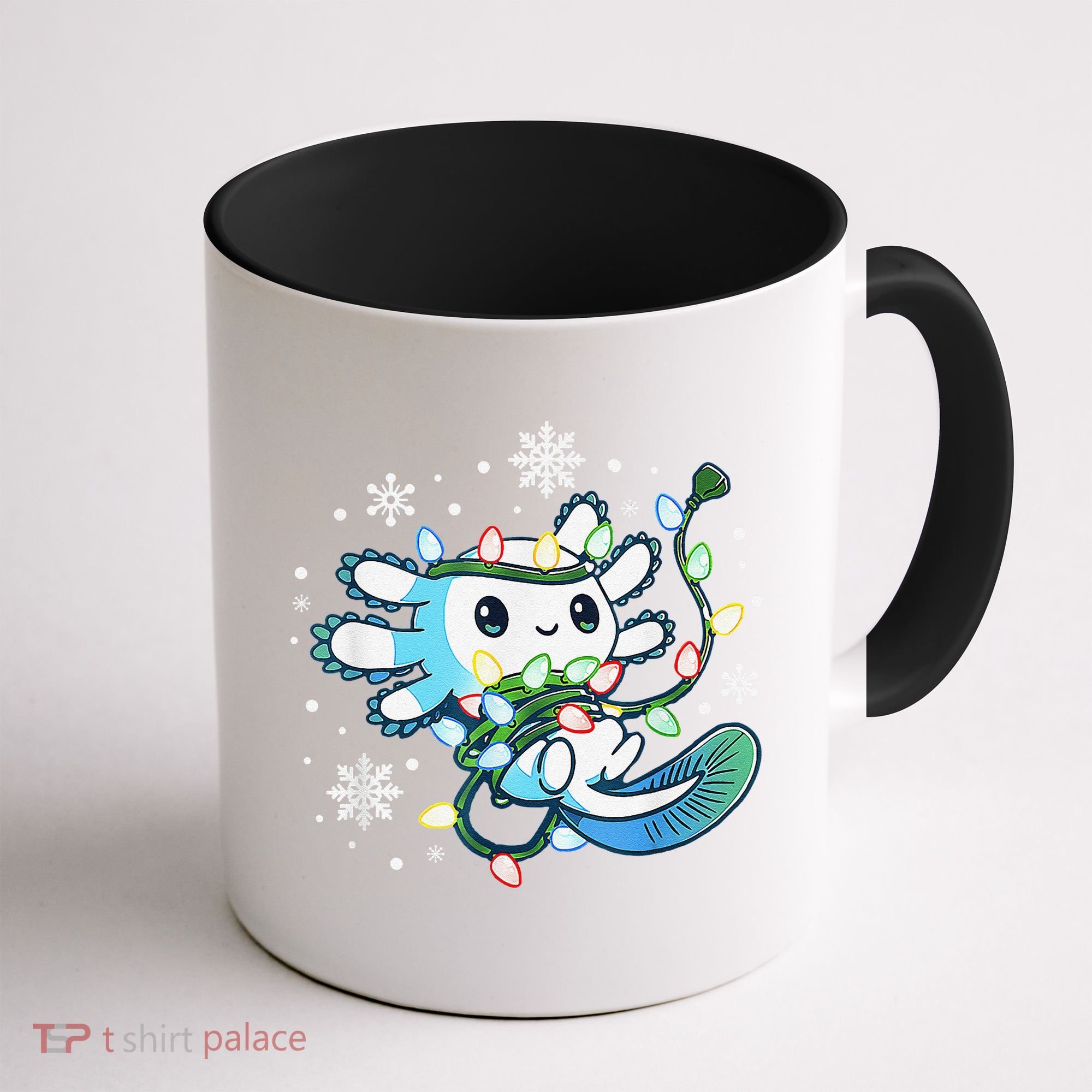 Axolotl Christmas Lights Xmas Tree Pajamas Coffee Mug