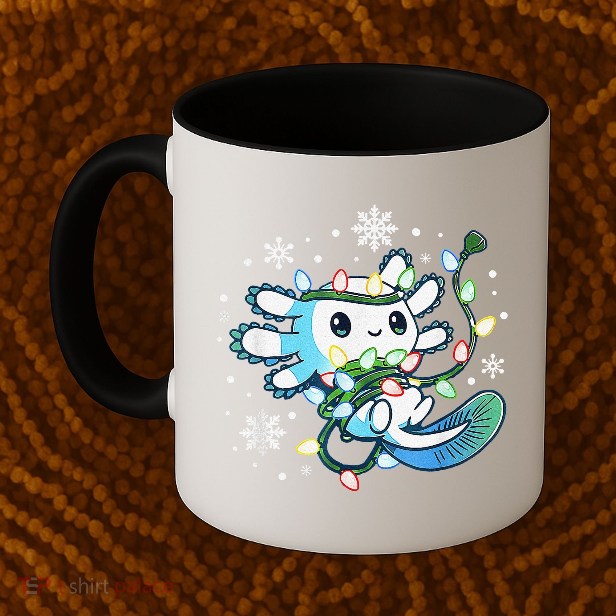 Axolotl Christmas Lights Xmas Tree Pajamas Coffee Mug