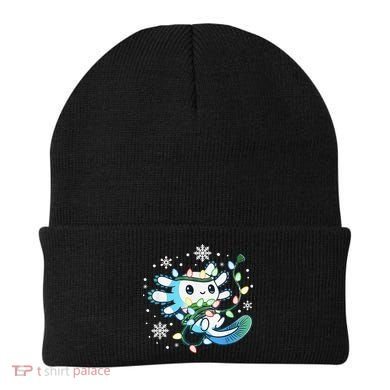 Axolotl Christmas Lights Xmas Tree Pajamas Beanie