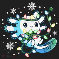 Axolotl Christmas Lights Xmas Tree Pajamas Beanie thumb 2