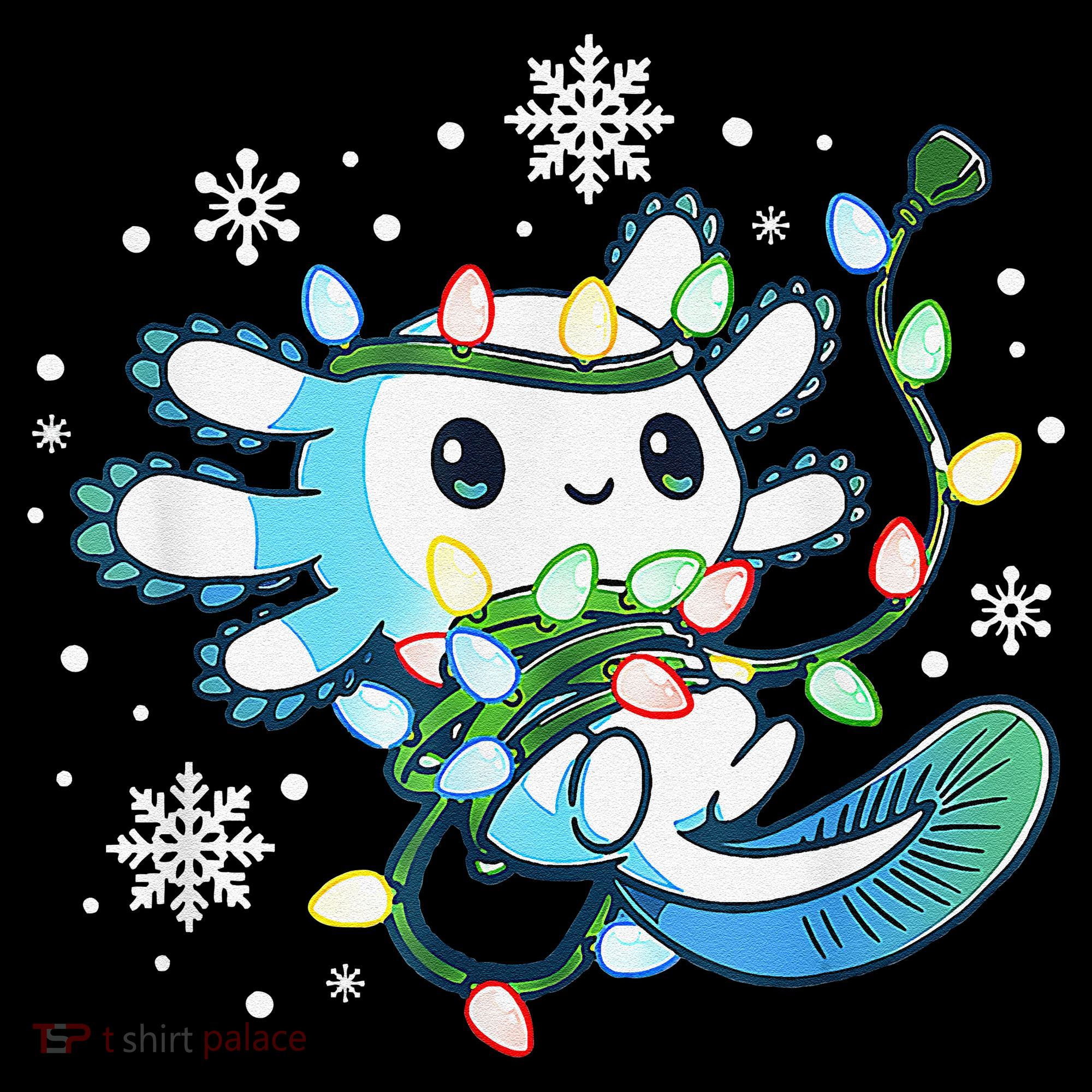 Axolotl Christmas Lights Xmas Tree Pajamas Women's Hoodie