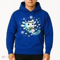 Axolotl Christmas Lights Xmas Tree Pajamas Hoodie thumb 2
