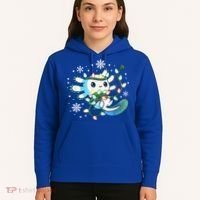 Axolotl Christmas Lights Xmas Tree Pajamas Hoodie thumb 5