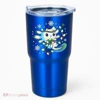 Axolotl Christmas Lights Xmas Tree Pajamas Tumbler thumb 0