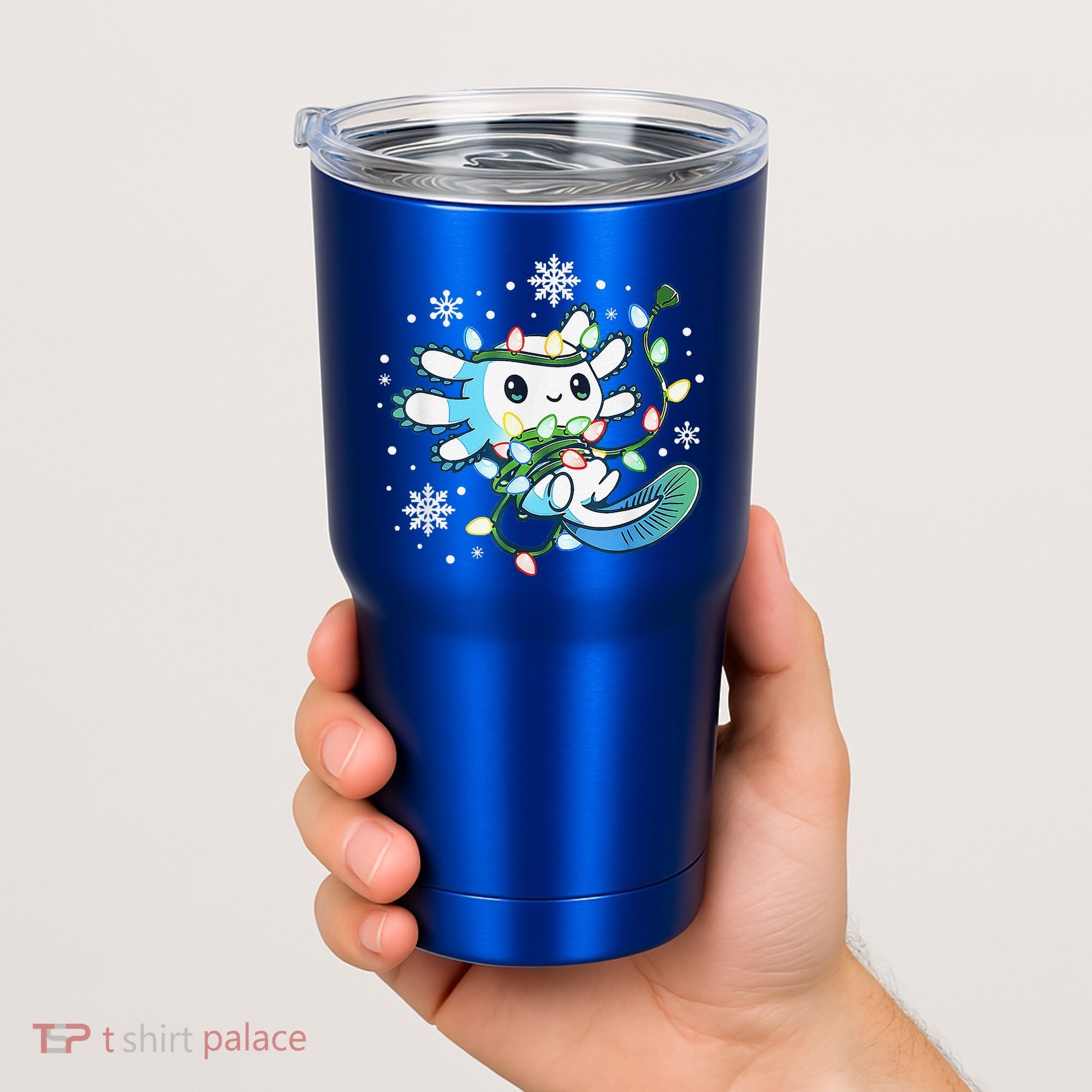 Axolotl Christmas Lights Xmas Tree Pajamas Tumbler