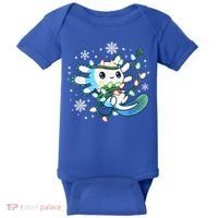 Axolotl Christmas Lights Xmas Tree Pajamas Baby Bodysuit thumb 0