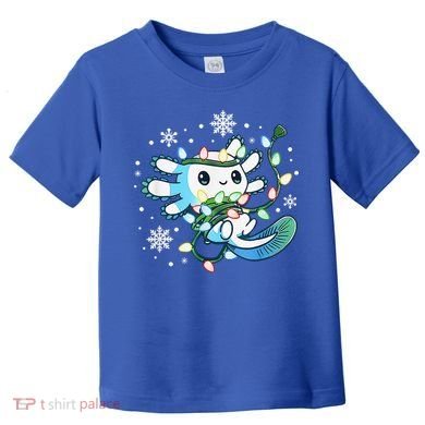 Axolotl Christmas Lights Xmas Tree Pajamas Toddler T-Shirt