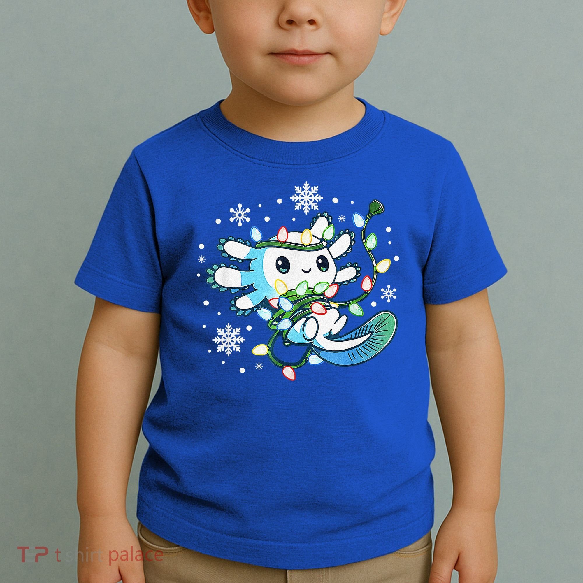 Axolotl Christmas Lights Xmas Tree Pajamas Toddler T-Shirt