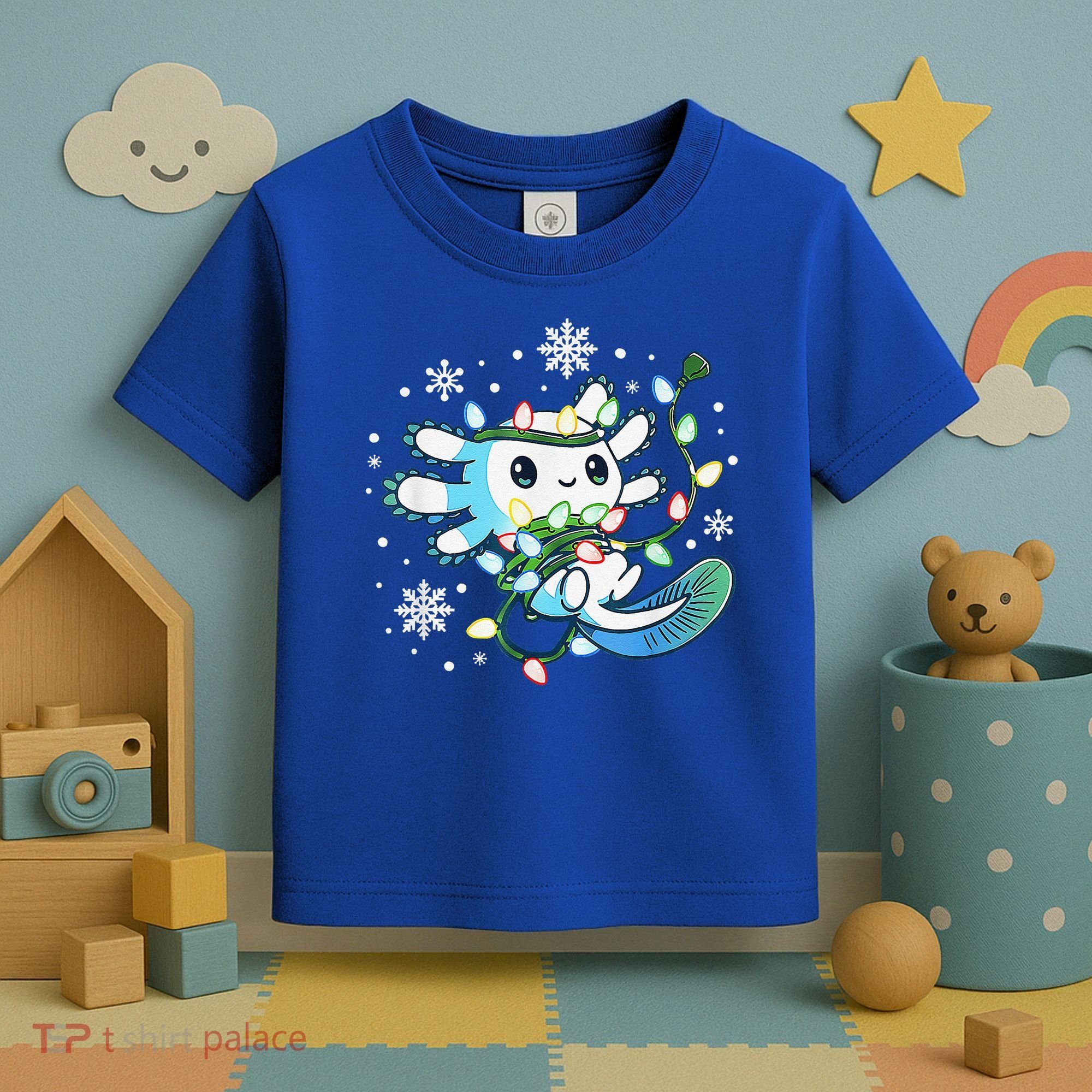 Axolotl Christmas Lights Xmas Tree Pajamas Toddler T-Shirt