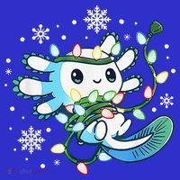 Axolotl Christmas Lights Xmas Tree Pajamas Visor thumb 3