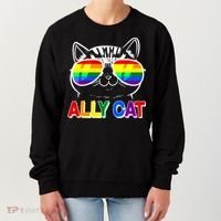 Ally Cat LGBT Pride Women's Sweatshirt thumb 0