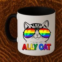 Ally Cat LGBT Pride Coffee Mug thumb 2
