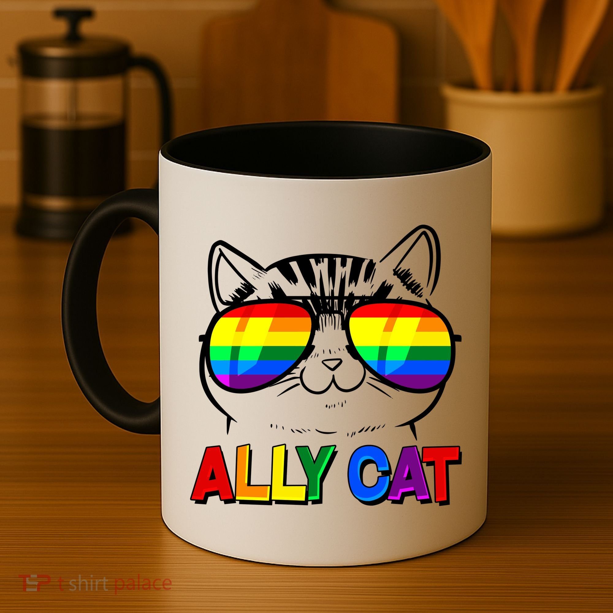 Ally Cat LGBT Pride Coffee Mug