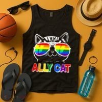Ally Cat LGBT Pride Tank Top thumb 4