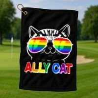 Ally Cat LGBT Pride Golf Towel thumb 1