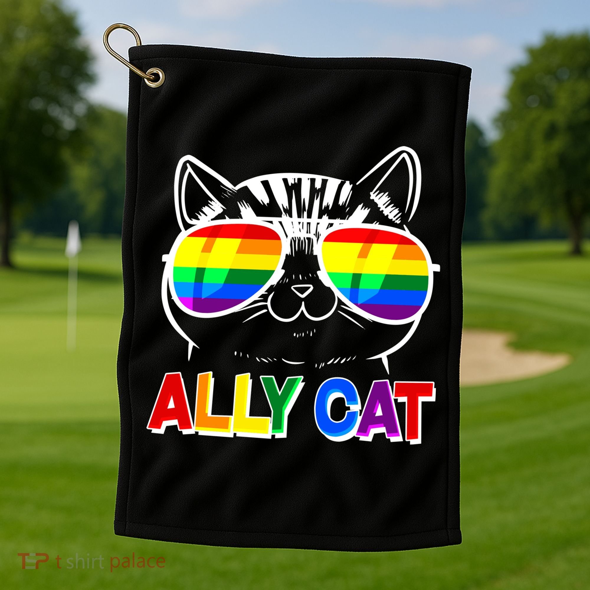 Ally Cat LGBT Pride Golf Towel