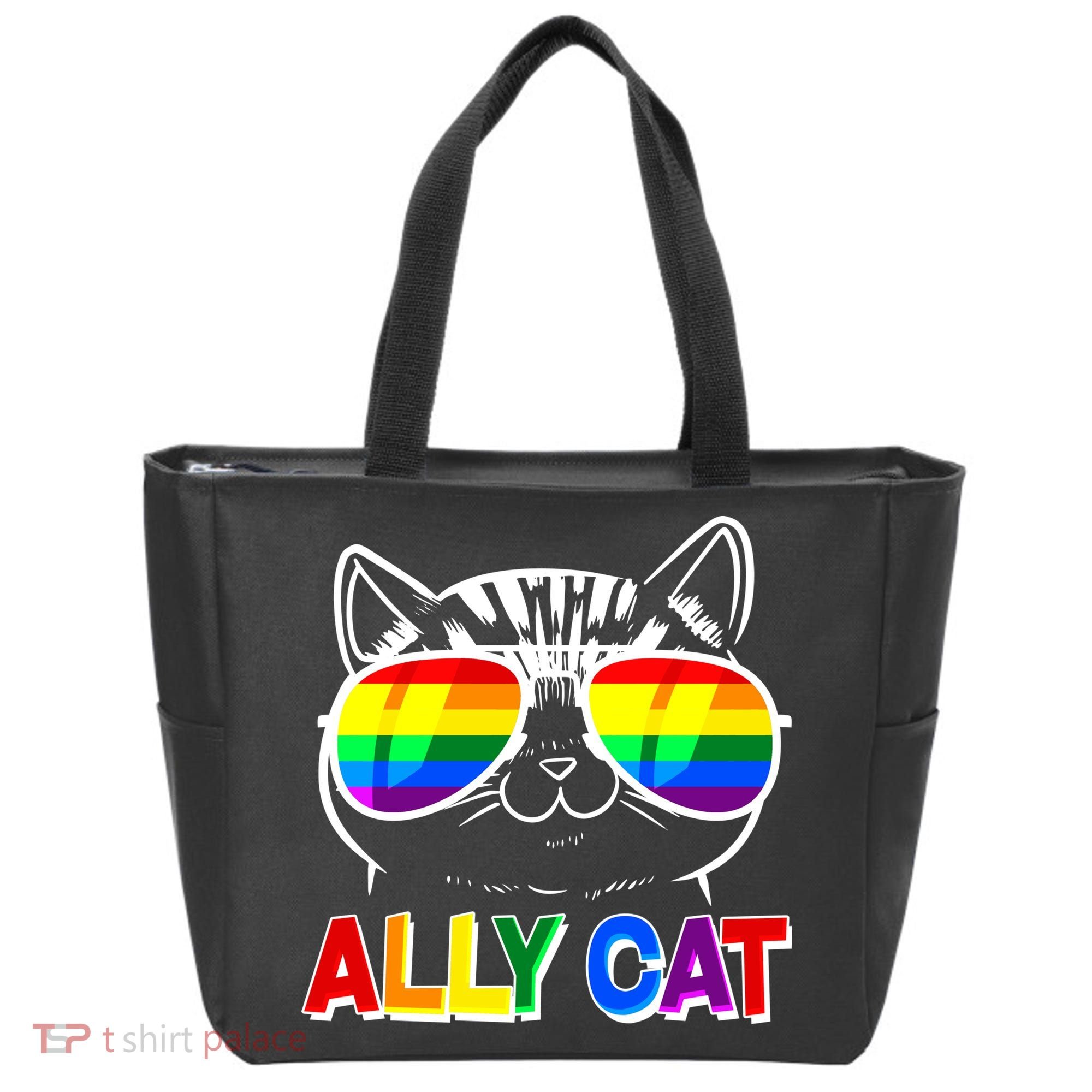 Ally Cat LGBT Pride Tote Bag