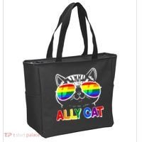 Ally Cat LGBT Pride Tote Bag thumb 2