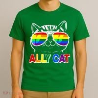 Ally Cat LGBT Pride T-Shirt thumb 3
