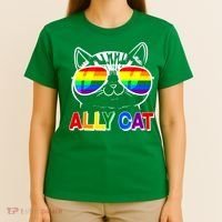Ally Cat LGBT Pride T-Shirt thumb 4