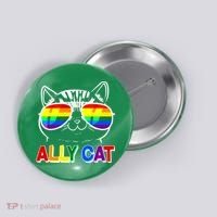 Ally Cat LGBT Pride Button thumb 0
