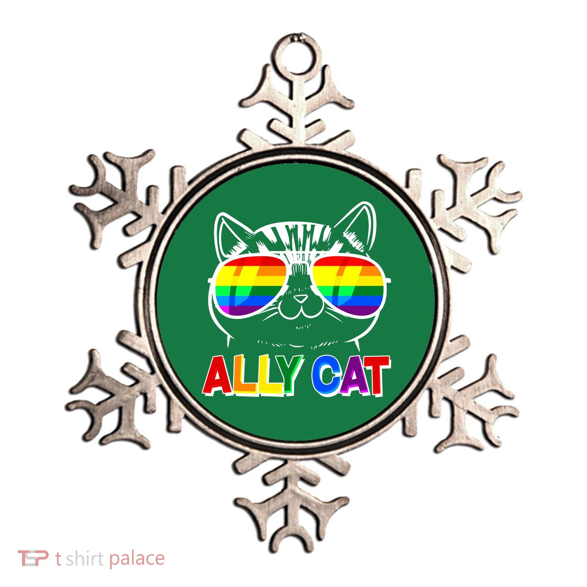 Ally Cat LGBT Pride Ornament