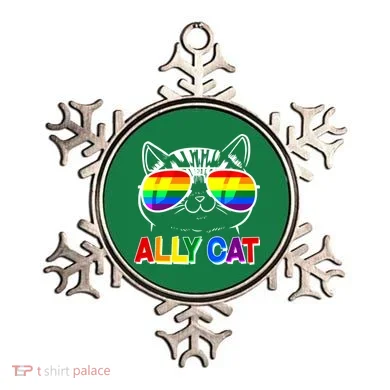 Ally Cat LGBT Pride Ornament