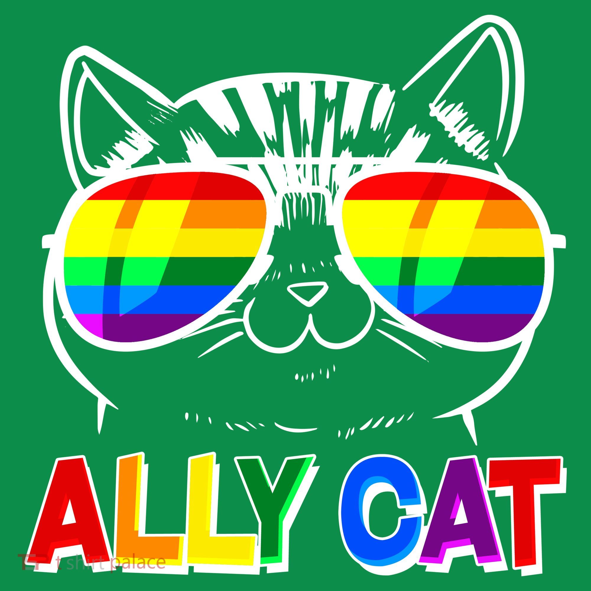 Ally Cat LGBT Pride Ornament