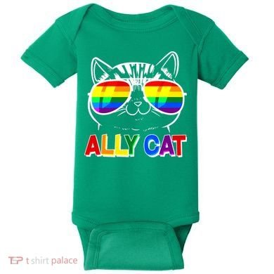 Ally Cat LGBT Pride Baby Bodysuit