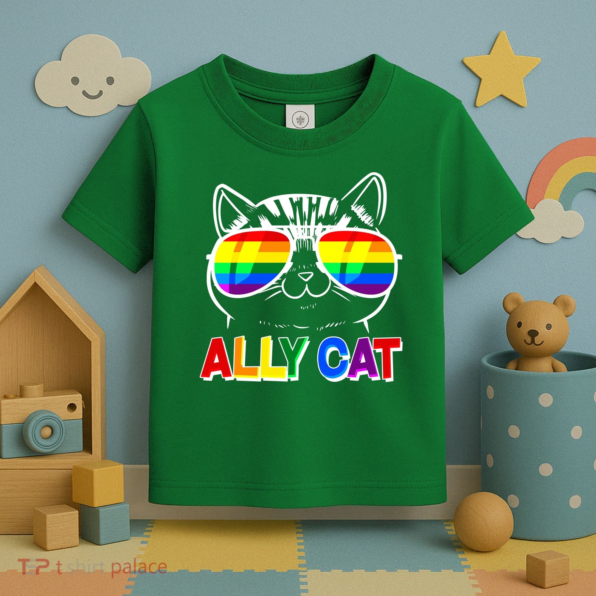 Ally Cat LGBT Pride Toddler T-Shirt