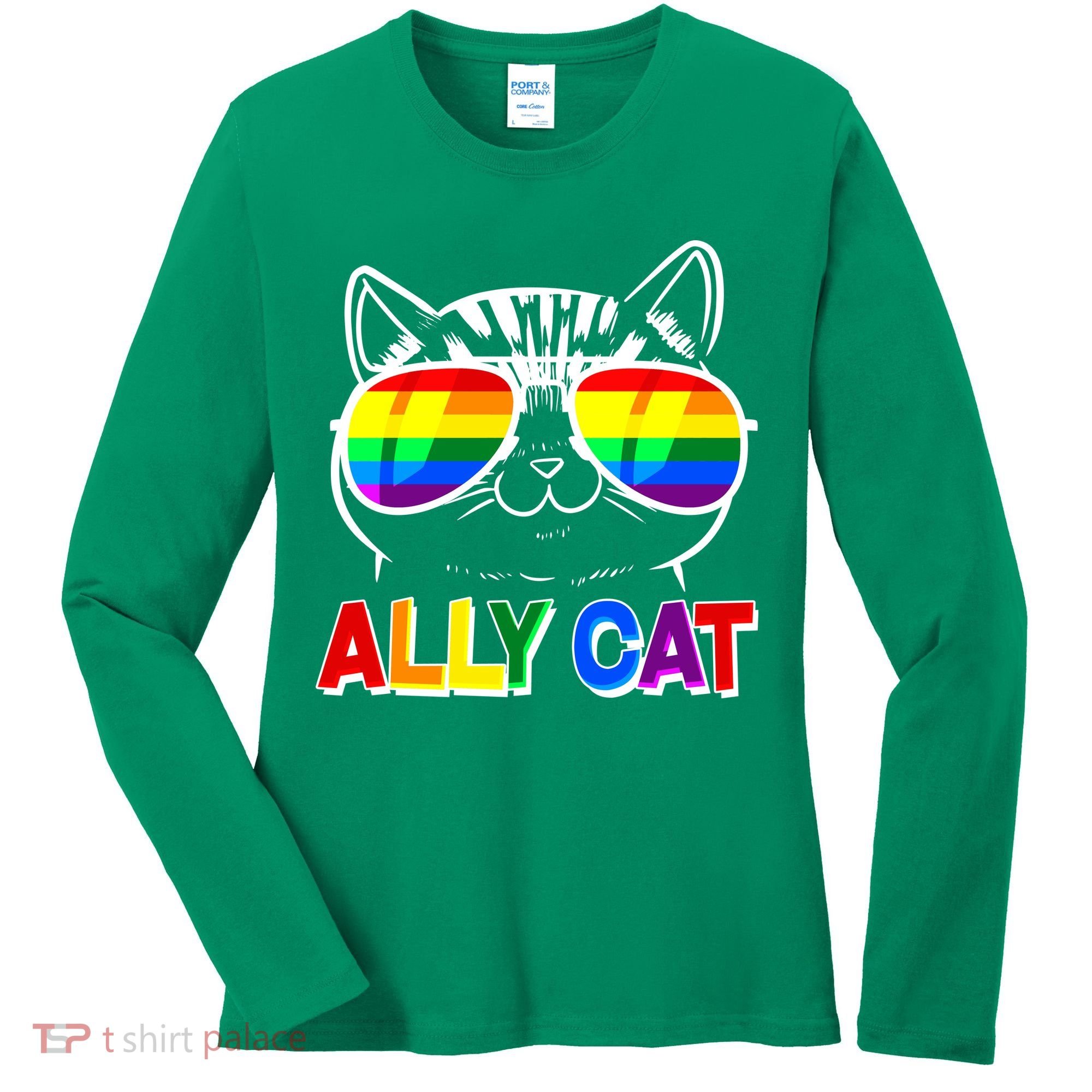 Ally Cat LGBT Pride Women's Long Sleeve Shirt