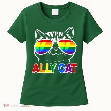 Ally Cat LGBT Pride Women's T-Shirt