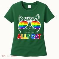 Ally Cat LGBT Pride Women's T-Shirt thumb 0