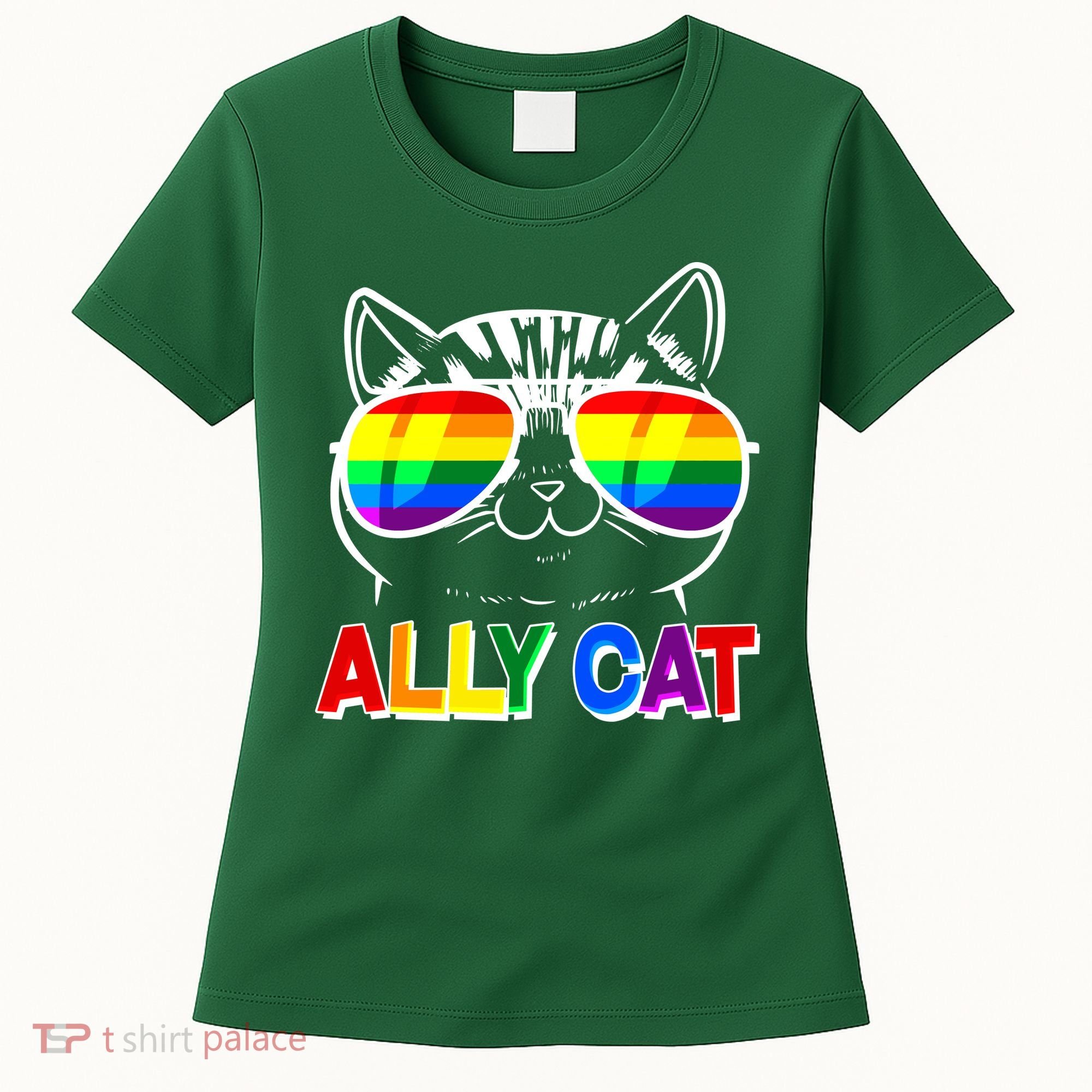 Ally Cat LGBT Pride Women's T-Shirt
