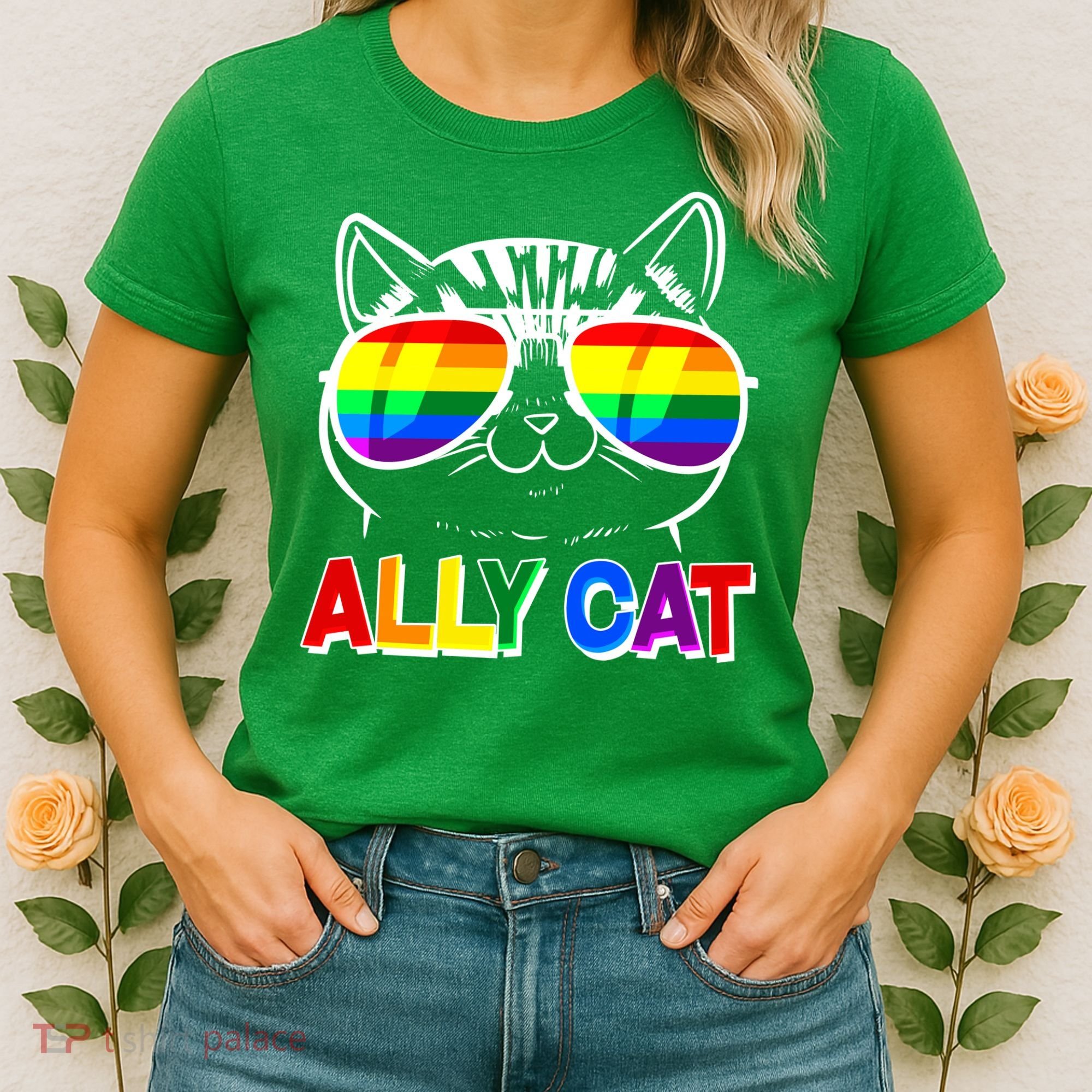 Ally Cat LGBT Pride Women's T-Shirt