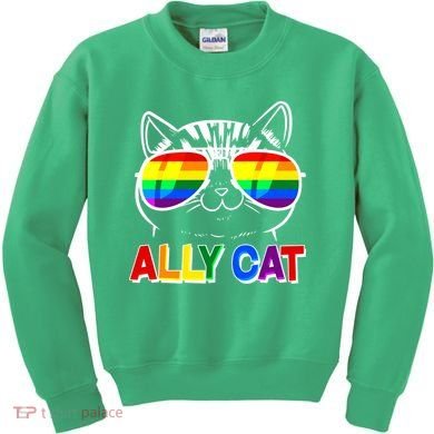 Ally Cat LGBT Pride Kids Sweatshirt